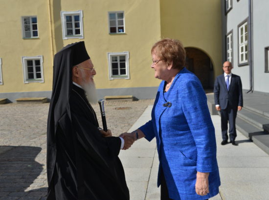 Riigikogu esimehe Ene Ergma kohtumine Tema Pühaduse Konstantinoopoli oikumeenilise patriarhi Bartholomeosega